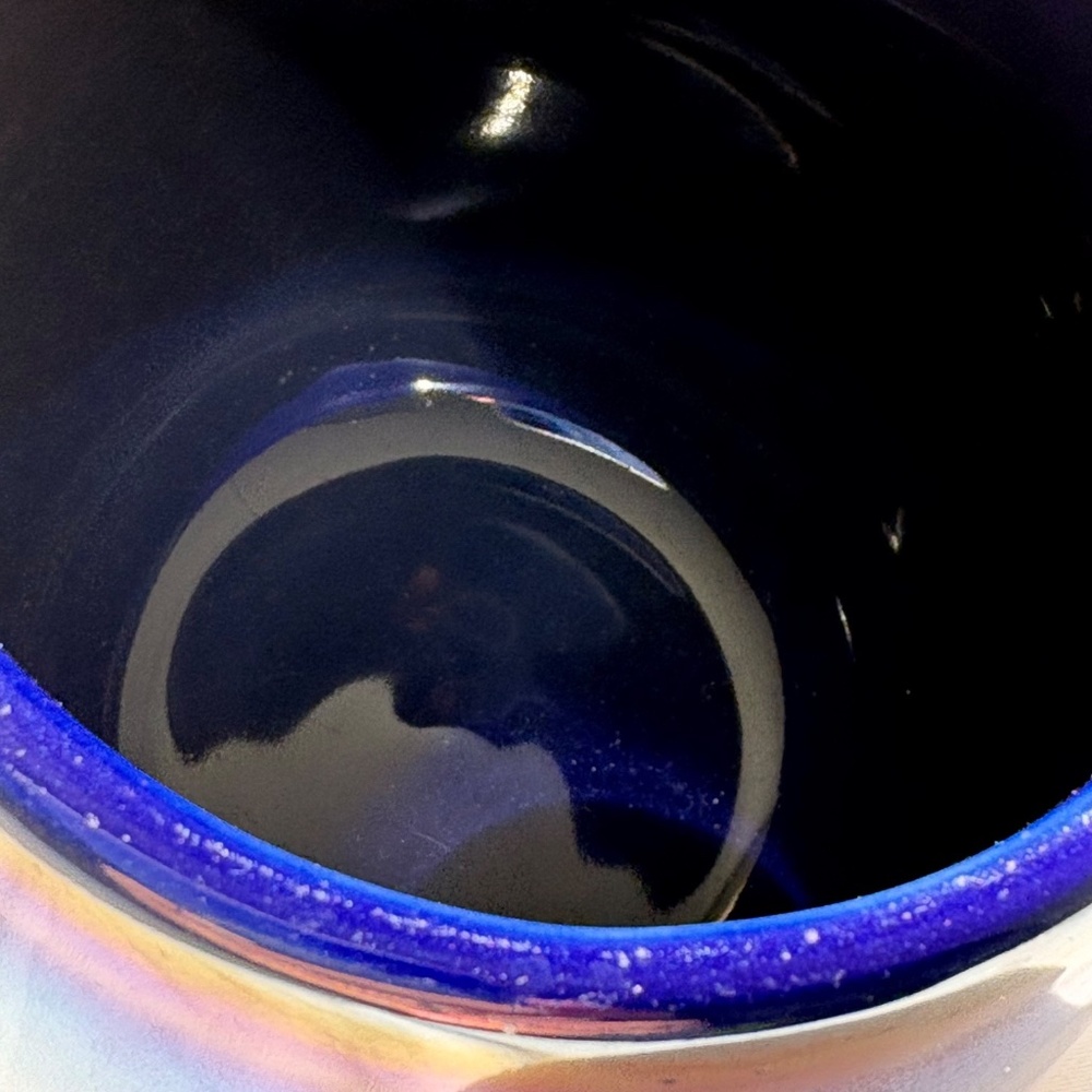 Meritage Blue Luster Reactive Glaze Stoneware 4.5" Mug - Picture 4 of 6